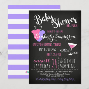 It's a Girl Baby Shower Brunch Party Invitation