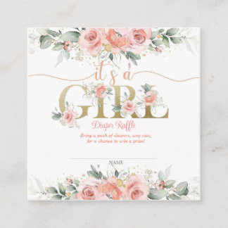 its a girl baby shower Enclosure Card