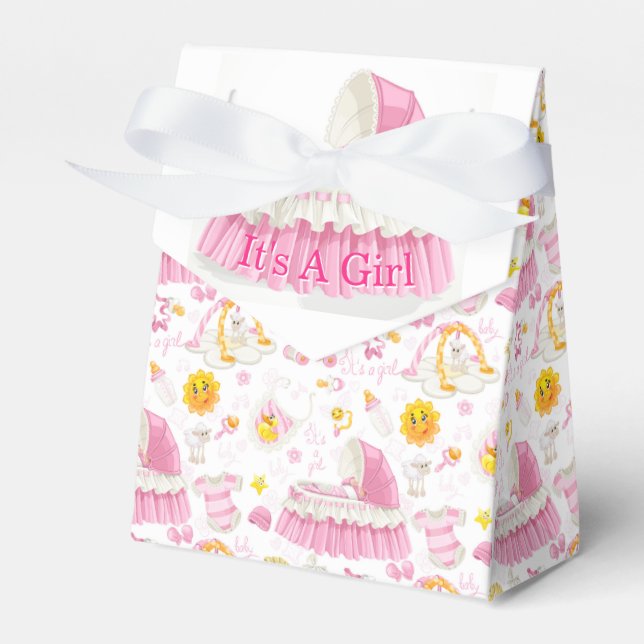 It's A Girl Baby Shower  Favour Box (Front Side)