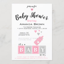 It's a Girl Baby Shower Invitation