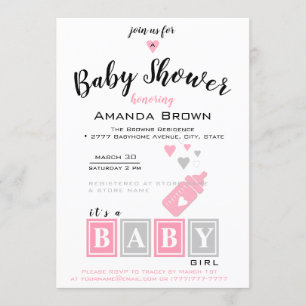 It's a Girl Baby Shower Invitation