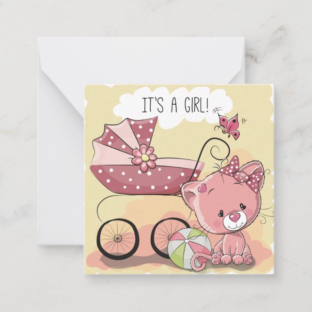 It's a girl/Baby Shower Invitation (Front)