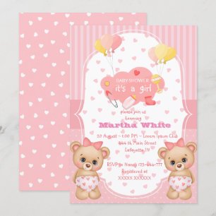 it's a girl baby shower Invitation