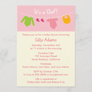 It's A Girl Baby Shower Invitation