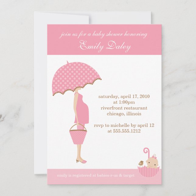 {it's a girl!} baby shower invitation (Front)