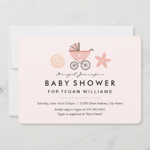 It's a Girl   Baby Shower Invitation