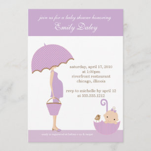 {it's a girl!} baby shower invitation [lavender]