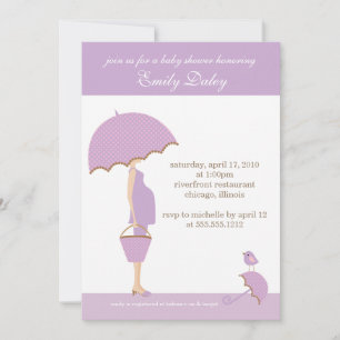 {it's a girl!} baby shower invitation [lavender]