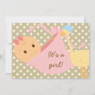 It's A Girl Baby Shower Invite