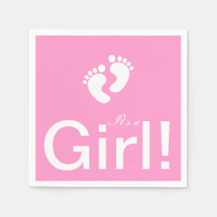 It's A Girl Baby Shower Paper Napkin Set
