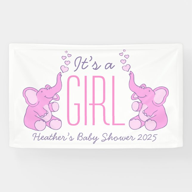 Its a girl baby shower signage banner (Horizontal)
