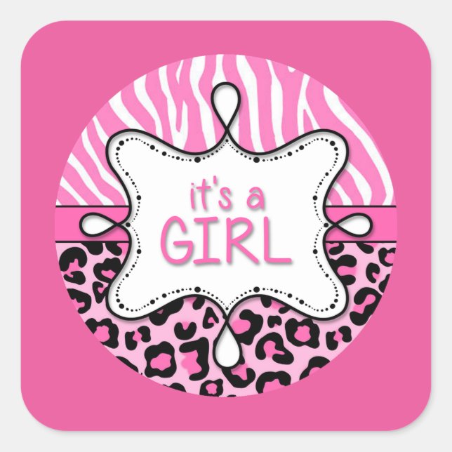 It's a girl baby sticker (Front)