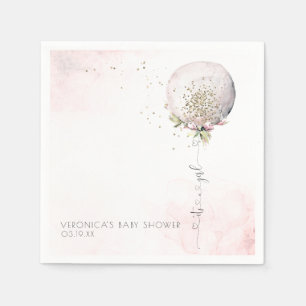 It's a Girl   Balloon Baby Shower Personalised Napkin