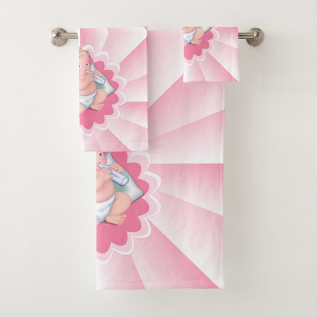 "It's a Girl!" Bath Towel Set (Insitu)