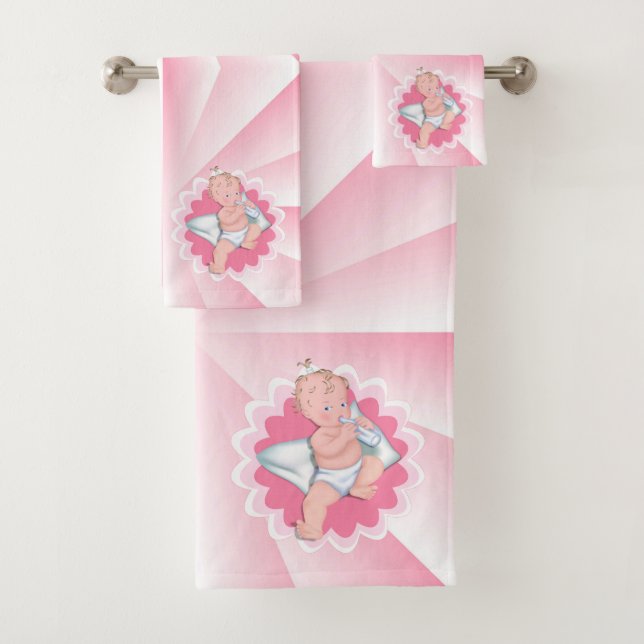 "It's a Girl!" Bath Towel Set (Insitu)