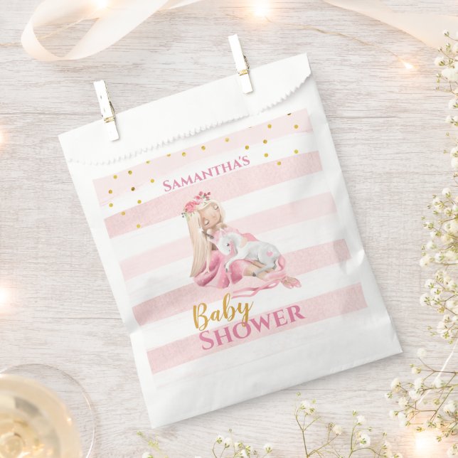 It's a Girl Beautiful Ballerina Baby Shower Favour Bags (Clipped)