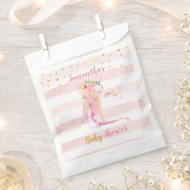 It's a Girl Beautiful Ballerina Baby Shower Favour Bags (Clipped)