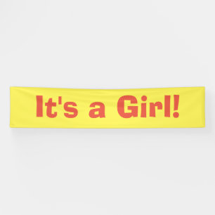 It's a Girl - Birth Announcement Banner