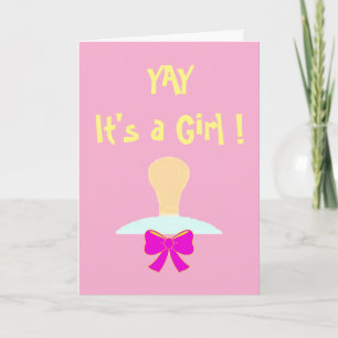 It's a Girl Birthday Greeting card