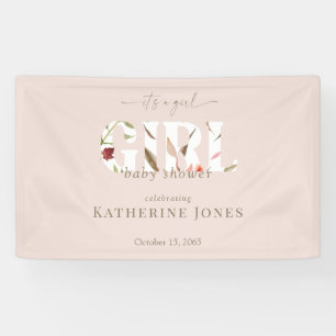 It's a Girl Blush Baby Shower Banner