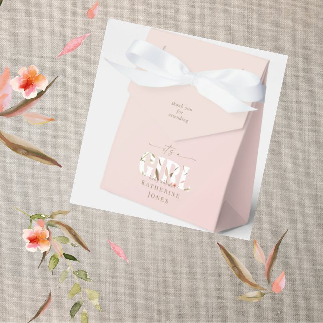 It's a Girl Blush Baby Shower Favour Box (Creator Uploaded)