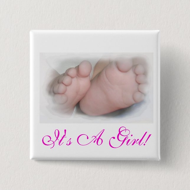 It's A Girl! Button (Front)