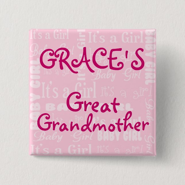 It's A Girl Button (Front)