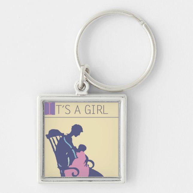 <It's a Girl> by Steve Collier Key Ring (Front)