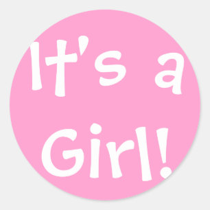 It's a Girl! Classic Round Sticker