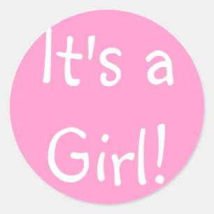 It's a Girl! Classic Round Sticker