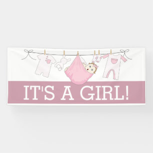It's A Girl Clothesline Welcome Home Banner