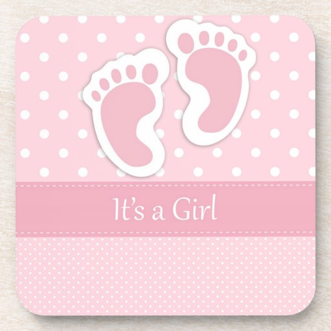 It's A Girl Coaster (Front)