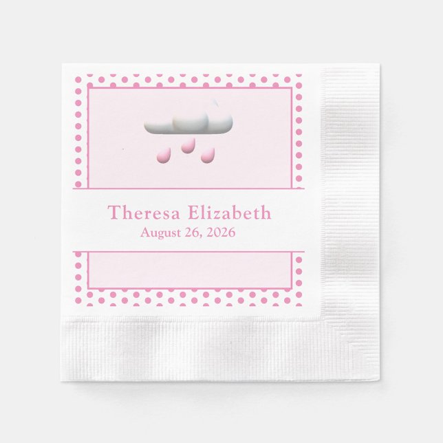 It's a girl Customisable Baby Shower Napkin (Creator Uploaded)