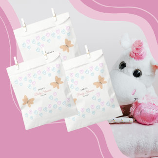 It's a Girl Cute handdrawn butterflies Baby Shower Favour Bags