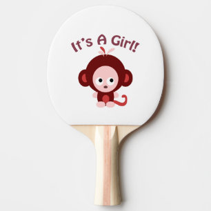 It's a girl! Cute Monkey Ping Pong Paddle