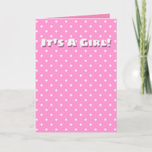 Its A Girl Cute Pink Dots