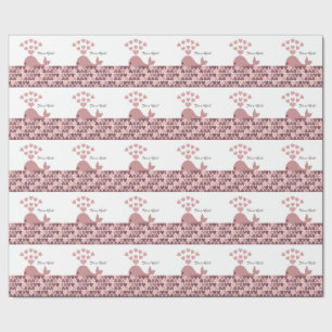 It's a Girl! Cute Pink Whale Wrapping Paper