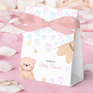 It's a Girl Cute Teddy Bear Baby Shower Cartoon Favour Box