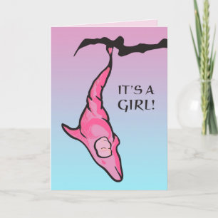 it's a girl! (dolphin cocoon) announcement