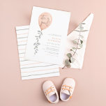 Its A Girl Eucalyptus Greenery Balloon Baby Shower Invitation<br><div class="desc">A simple and elegant boho design featuring a blush pink watercolor balloon with eucalyptus greenery hanging from the string. In the balloon, it reads "it's a girl" in modern rose-gold calligraphy. Your event details appear in minimalist pink, green and grey typography to the right. In the top right and bottom...</div>