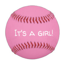 It's A Girl Gender Reveal Baseball