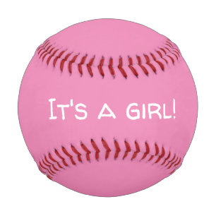 It's A Girl Gender Reveal Baseball