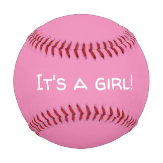 It's A Girl Gender Reveal Baseball