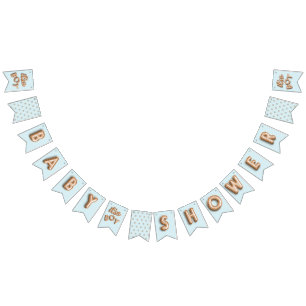 ITS a girl! Gold/blue bunting Bunting