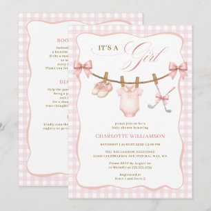 It's a Girl Golf Baby Shower All In One  Invitation