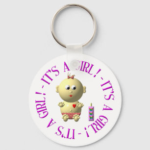 It's a girl! key ring