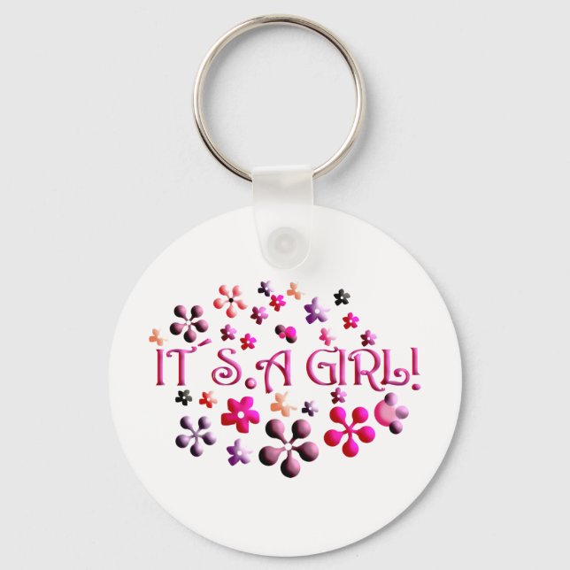 Its a Girl Key Ring (Front)