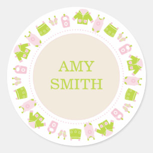 {it's a girl!} little laundry baby shower sticker