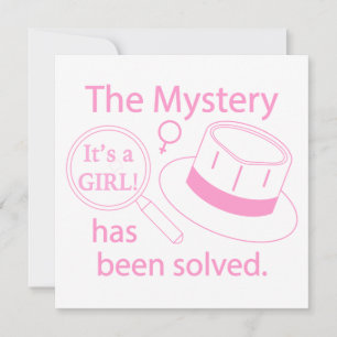 It's a Girl! Mystery Solved Invitation