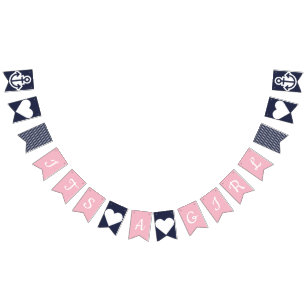 Its A Girl Nautical Bunting
